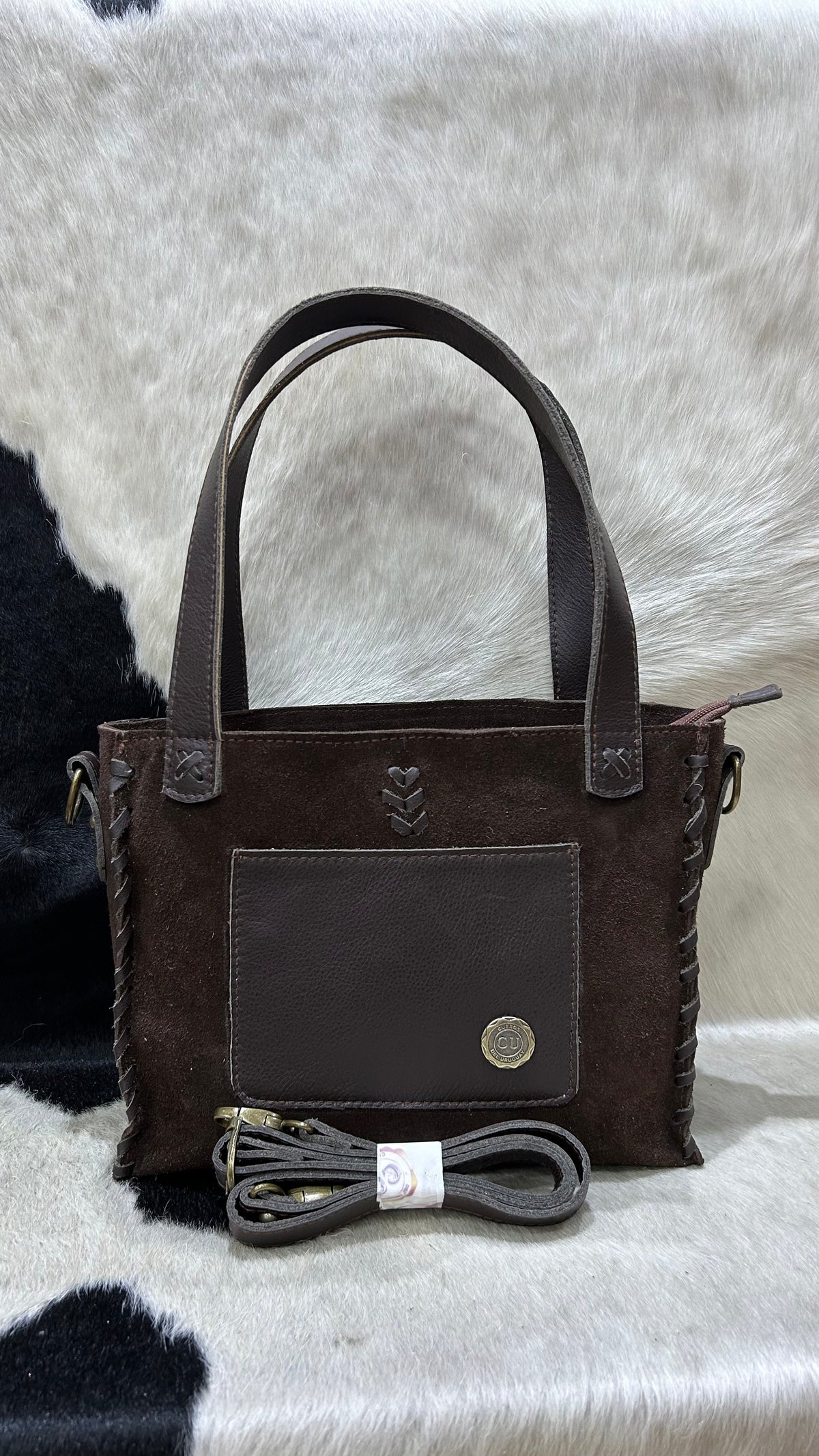 Cartera Toña - Gamuza Marrón