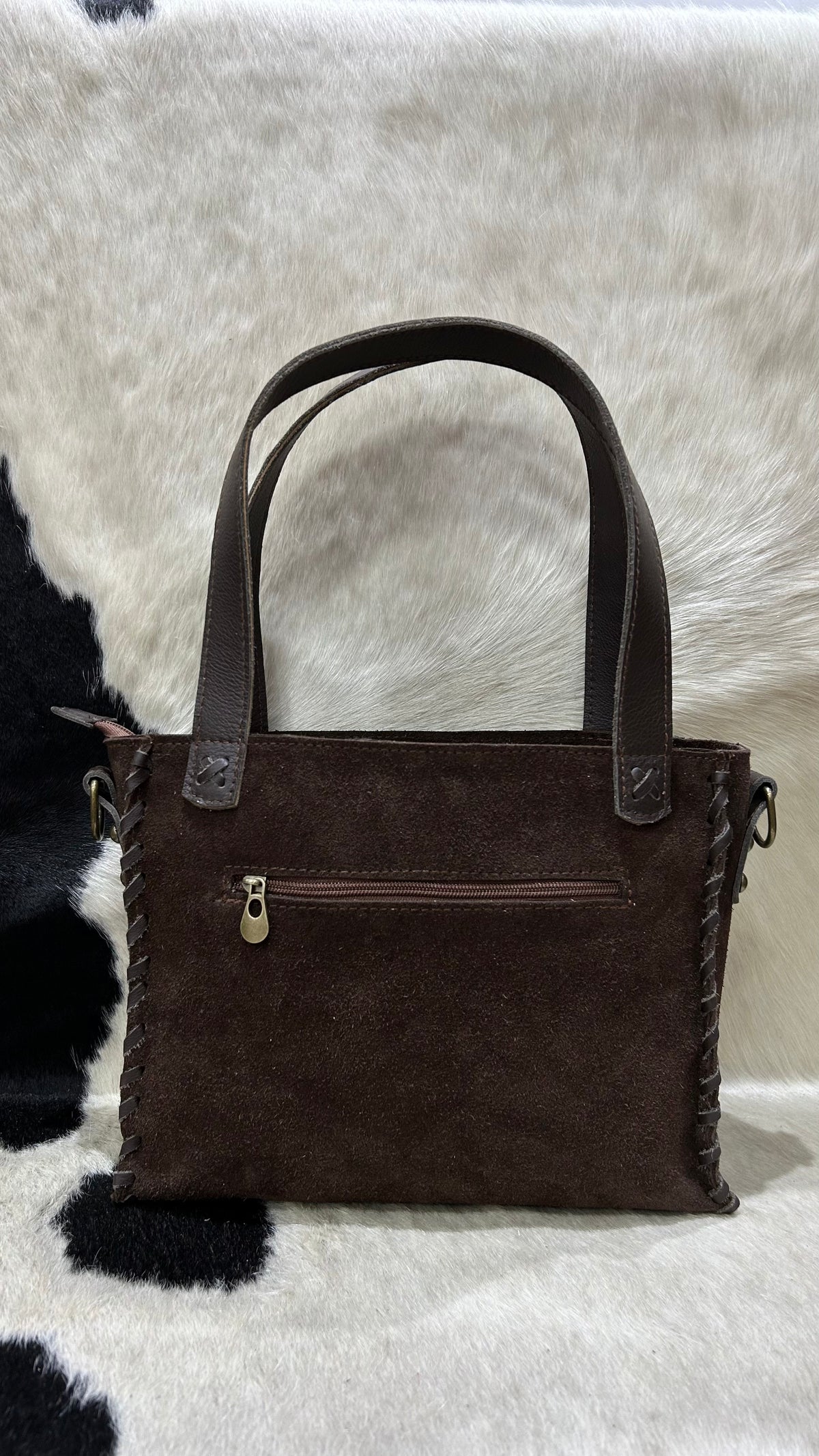 Cartera Toña - Gamuza Marrón