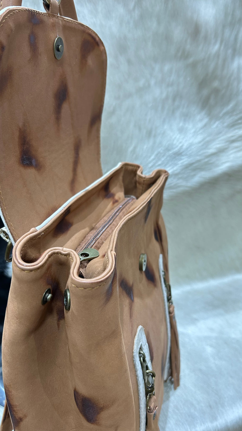 Mochila  Cayetana - Terracota con Arena Croco