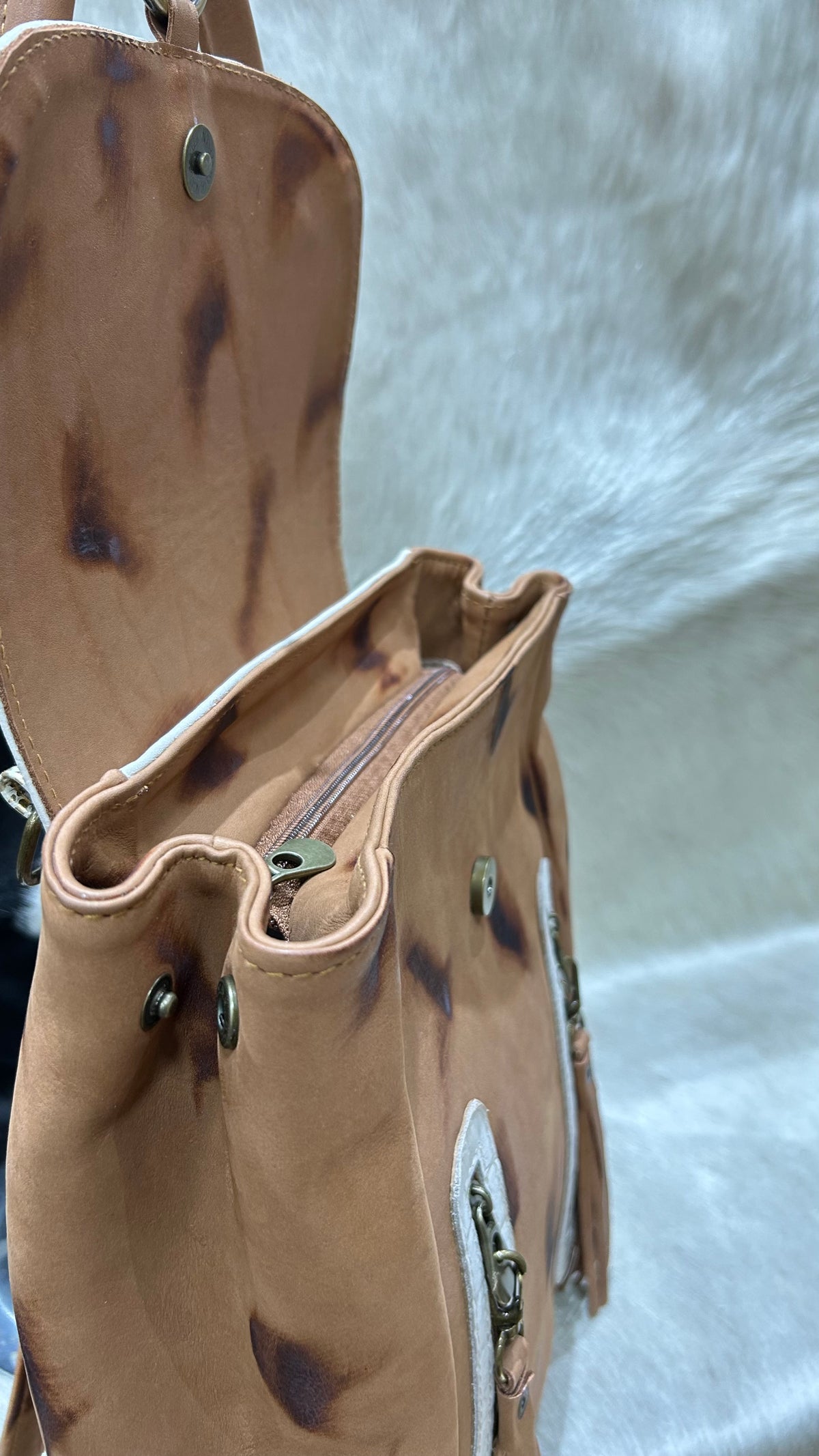 Mochila  Cayetana - Terracota con Arena Croco