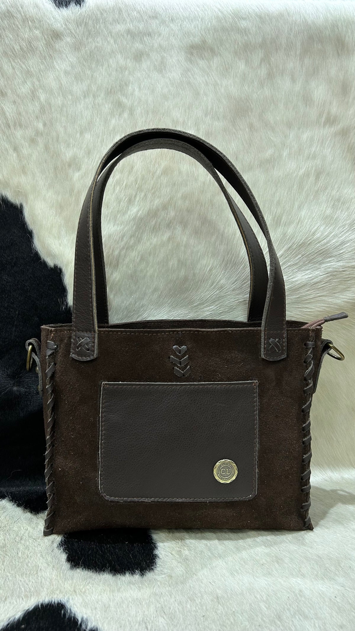 Cartera Toña - Gamuza Marrón