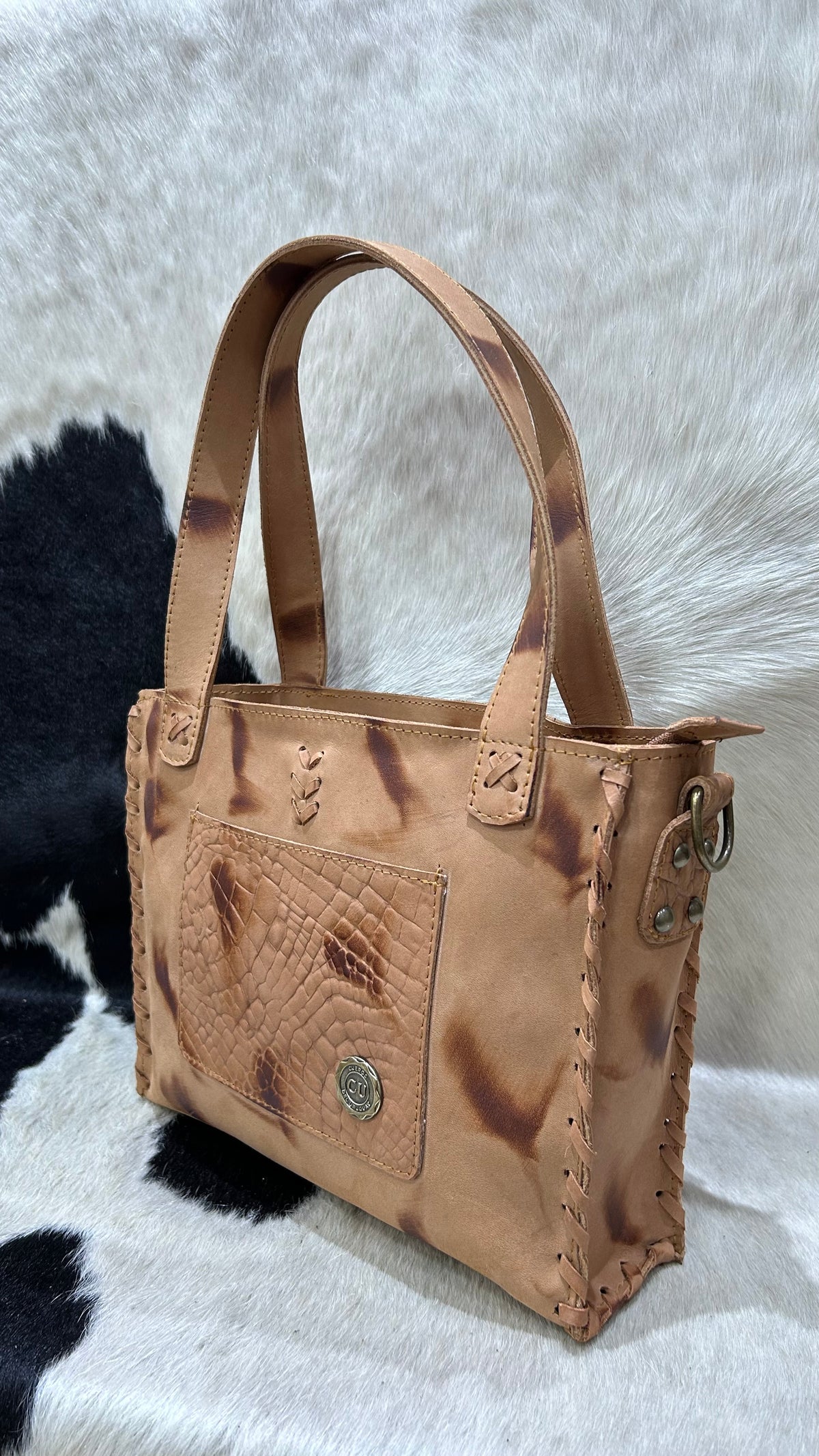 Cartera Toña - Terracota con Croco