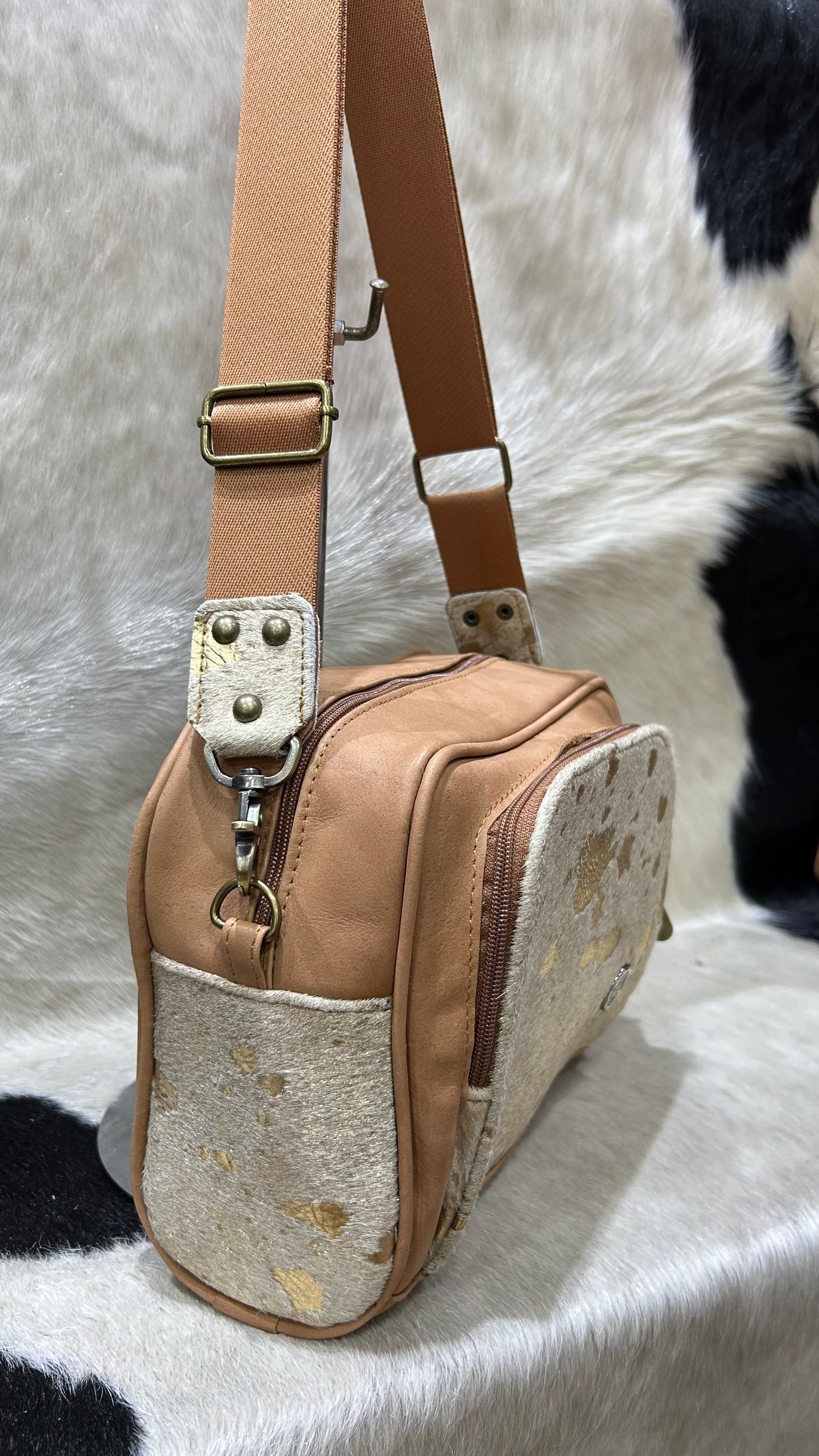 Morral Wendy - Terracota con Pelo Arena Oro