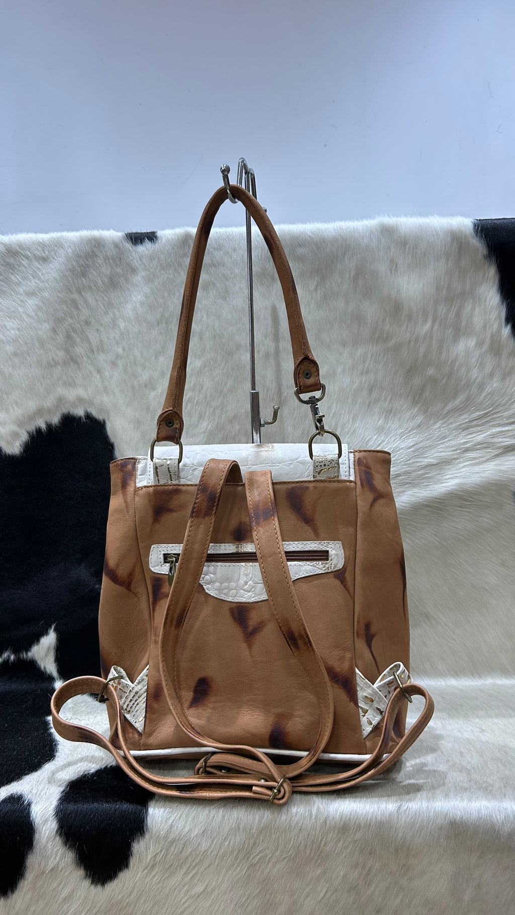 Mochila  Cayetana - Terracota con Arena Croco