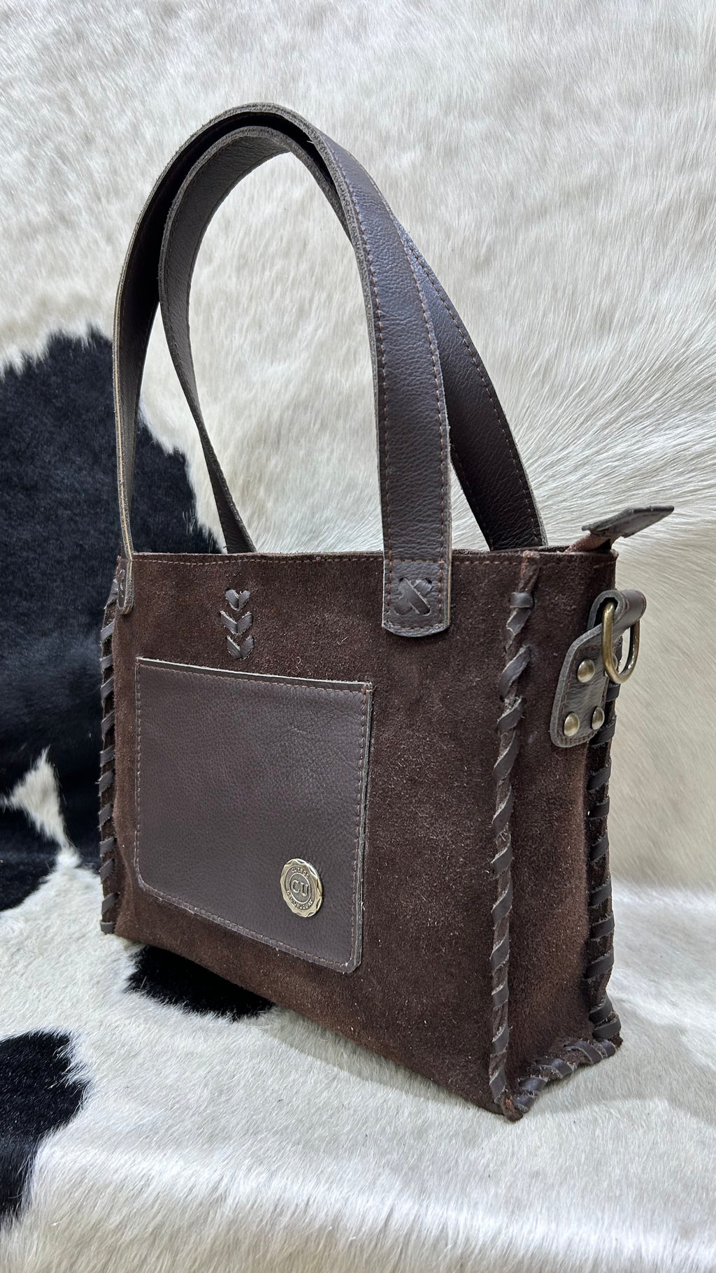 Cartera Toña - Gamuza Marrón