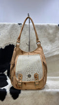 Mochila Evelyn - Dulce de leche con Arena Oro