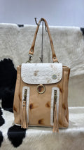 Mochila Cayetana - Dulce de leche con Arena Croco